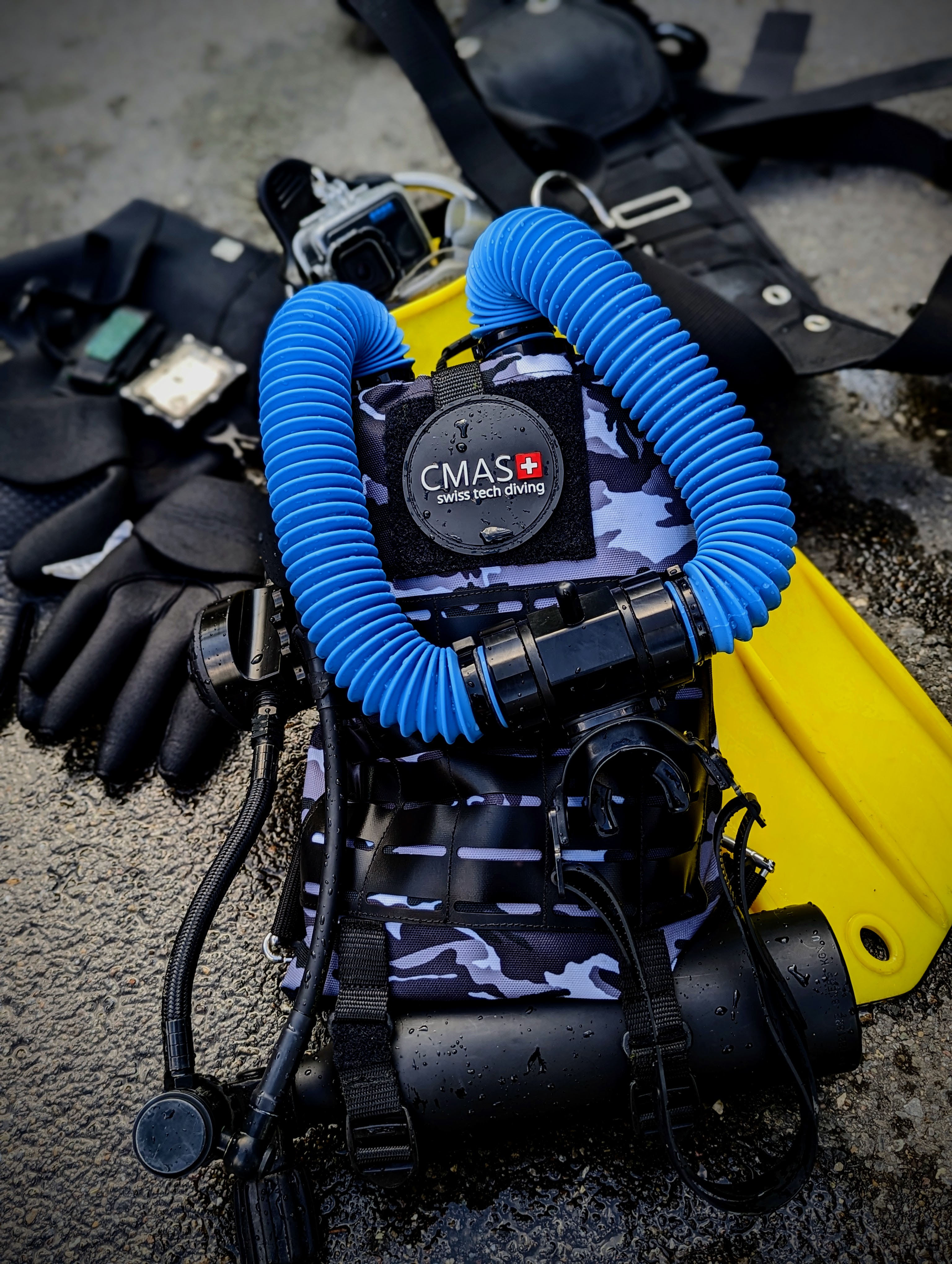 Salamandre Oxygen Rebreather after a dive