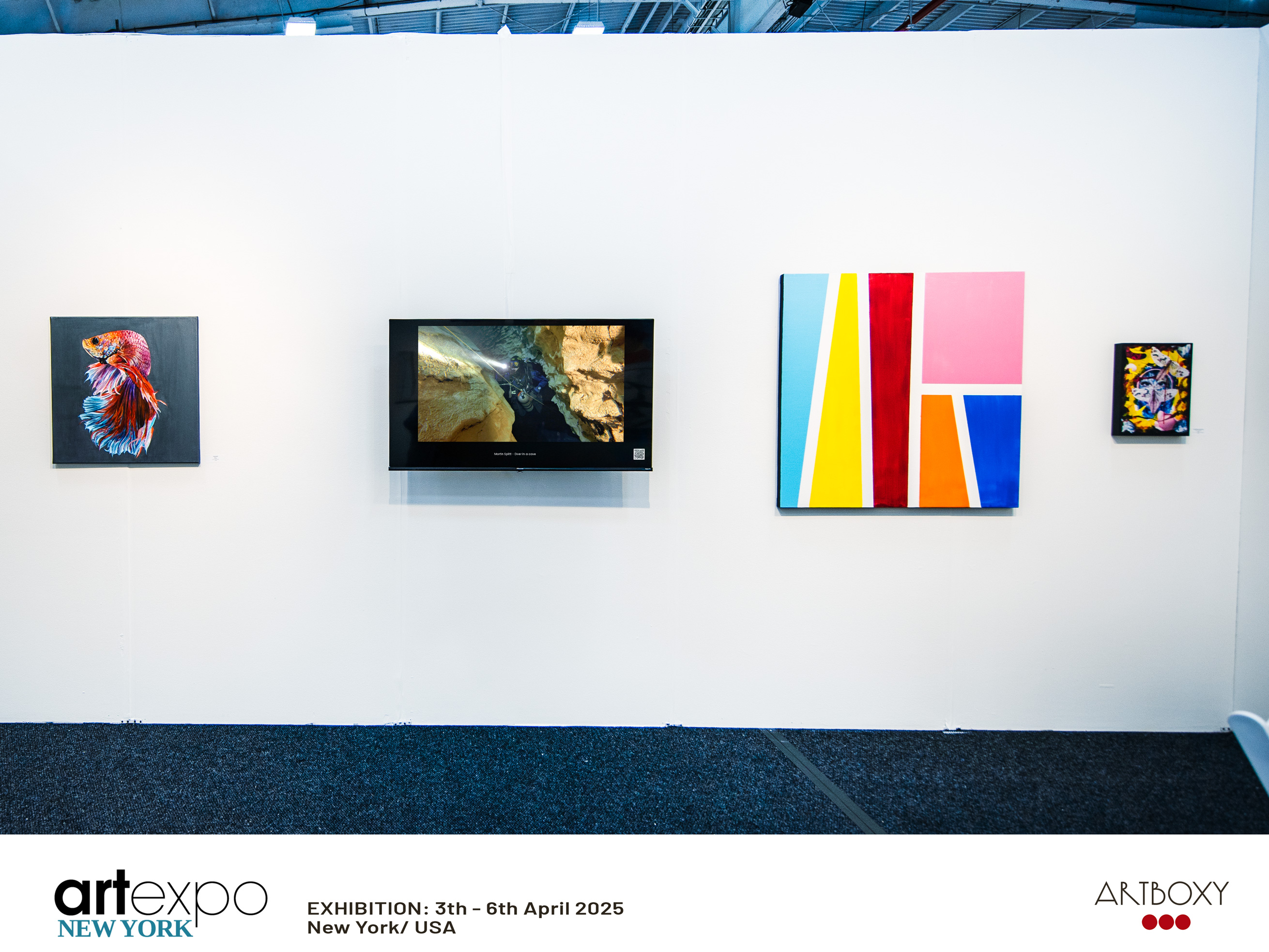 Martin Splitt's artwork in the Artbox Expo New York, 2025